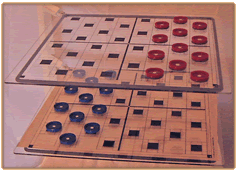 3D Expanded Checkers ------------------------------ Black Bottom / Red Above ~Black moves 1st