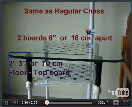 3D Chess Table dimensions